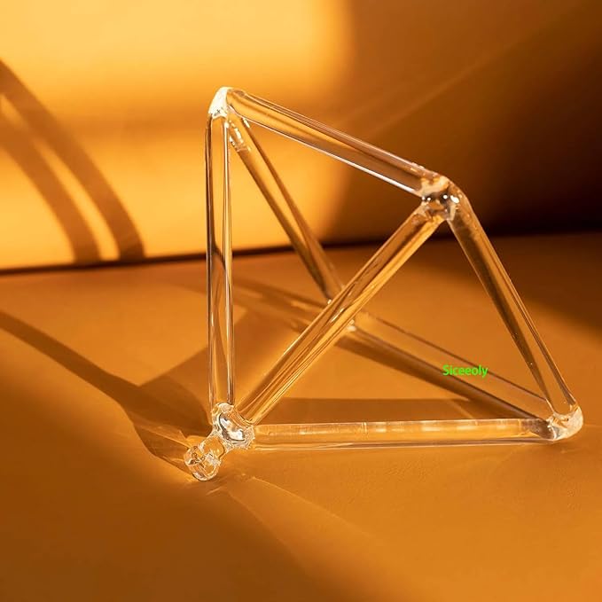 5 Inch Clear Quartz Crystal Singing Pyramid Healing Musical Instrument For Sound Healing Meditation With Crystal Singing Bowl Striker