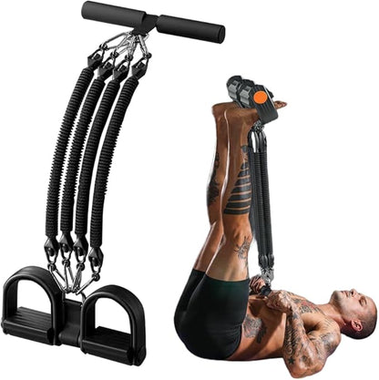 21 Fitness Resistance Bands-4 Tube Pedal Ankle Puller, 2025 New Pedal Resistance Band Stretch Bands, AB Training Auxiliary Device Workout Equipment for Women Men