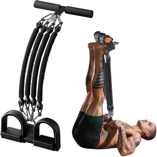21 Fitness Resistance Bands-4 Tube Pedal Ankle Puller, 2025 New Pedal Resistance Band Stretch Bands, AB Training Auxiliary Device Workout Equipment for Women Men