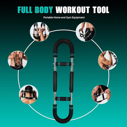 Twister Arm Trainer – Adjustable Power Twister Bar for Chest & Arm Workout | Build Chest Muscles, Strengthen Forearms, Tone Arms | Compact Upper Body Home Gym Equipment