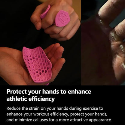 Workout Grips,Rubber Fingerless Gym Gloves, Pull Up Grips for Men Women Crosstraining Palm Grips Hand Protection，Suitable for Gym & Home Workouts, Improves Grip Strength