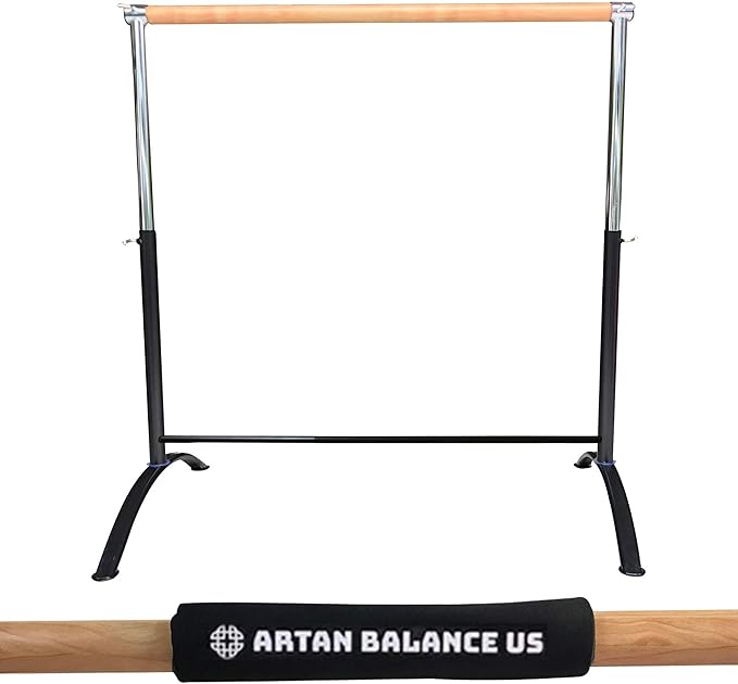 Ballet Barre Portable for Home or Studio, Height Adjustable Bar for Stretch, Pilates, Dance or Active Workouts, Single or Double Bar, Kids and Adults