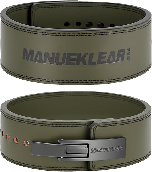 MANUEKLEAR 10mm Thick & 4inch Wide Weight Lifting Belt Lever, Lever Belt Weightlifting for Men and Women, Powerlifting Lever Gym Belt for Squat Deadlift Workout