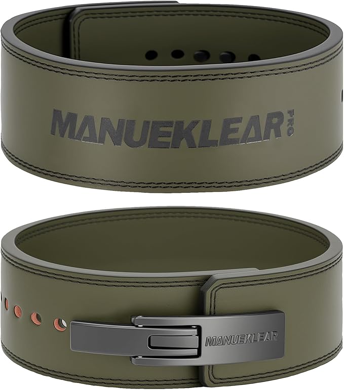 MANUEKLEAR 10mm Thick & 4inch Wide Weight Lifting Belt Lever, Lever Belt Weightlifting for Men and Women, Powerlifting Lever Gym Belt for Squat Deadlift Workout