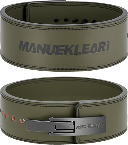 MANUEKLEAR 10mm Thick & 4inch Wide Weight Lifting Belt Lever, Lever Belt Weightlifting for Men and Women, Powerlifting Lever Gym Belt for Squat Deadlift Workout