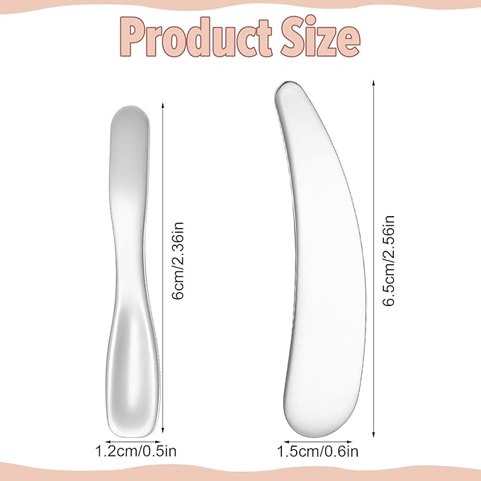 8pcs Makeup Spatula Mini Metal Cosmetic Spatulas Reusable Cream Skincare Facial Spatulas for Mixing and Sampling Skin Care Cream Face Mask Multi-Functional Facial Applicator Tool