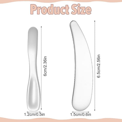 8pcs Makeup Spatula Mini Metal Cosmetic Spatulas Reusable Cream Skincare Facial Spatulas for Mixing and Sampling Skin Care Cream Face Mask Multi-Functional Facial Applicator Tool