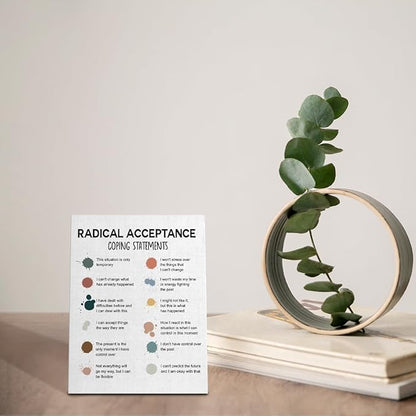 Mental Health Décor, Mental Health Wall Art, Mental Health Posters, School Counselor Supplies, Canvas Wall Art, DBT Poster, Therapist Office Decor, Radical Acceptance Canvas Poster 6x8 inch