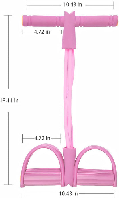 Fitness Resistance Bands-6 Tube, Resistance Bands with Foot Loops, Sit Up Training Band, Upgraded Smart Stirrup Puller,Fitness Pedal Ankle Puller, Pedal Puller Rope