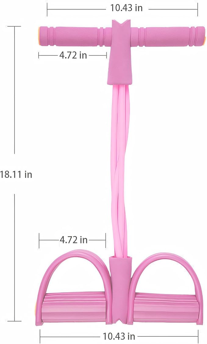 Fitness Resistance Bands-6 Tube, Resistance Bands with Foot Loops, Sit Up Training Band, Upgraded Smart Stirrup Puller,Fitness Pedal Ankle Puller, Pedal Puller Rope