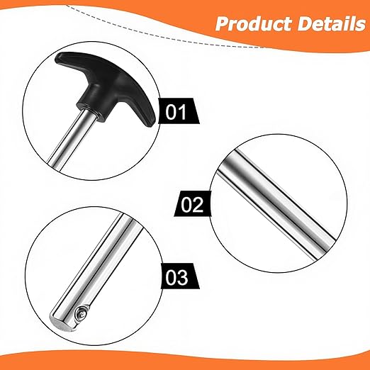 4 Pcs Weight Stack Pin,3/8 Inch Heavy Duty Gym Pins for Weight Stack,Weight Lifting Pins for Universal Home Commercial Gym Strength Training Equipment,Weight Lifting Accessories