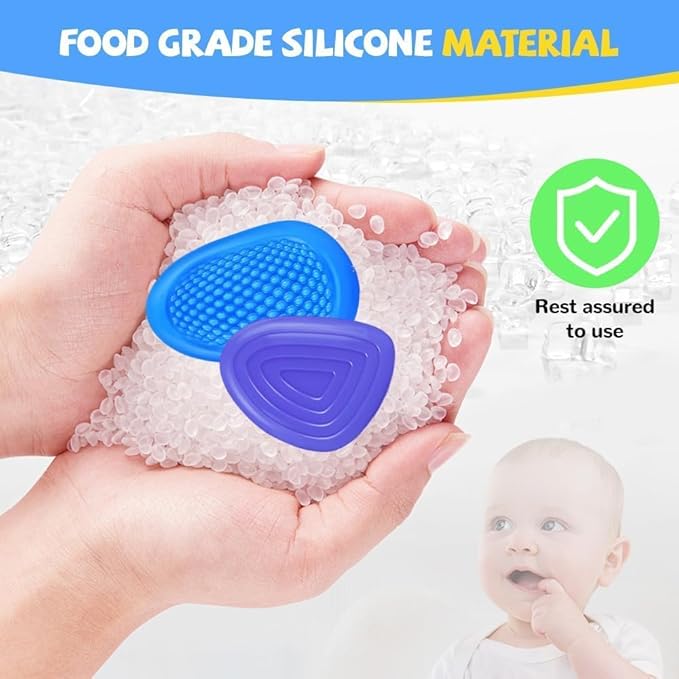 108pcs Color Random Fidget Toys Sensory Stone for Kids，Textured Soft Worry Stone for Autism Kids Calming - Fidget Stress Toys for Students Anxiety Relief - Small Prizes Fidget Toys