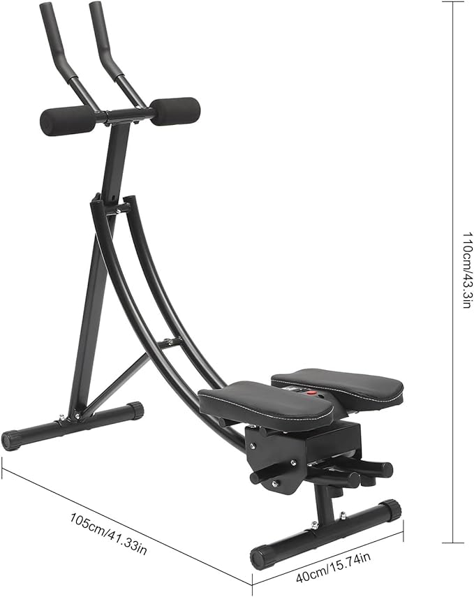 Workout Equipment for Home Gym, Foldable Core & Abdominal Exercise Machine, 150kg/330lbs Weight Capacity, Height Adjustable Abs Workout Equipment for Home Gym Strength Training