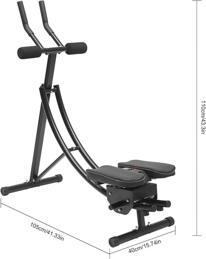 Workout Equipment for Home Gym, Foldable Core & Abdominal Exercise Machine, 150kg/330lbs Weight Capacity, Height Adjustable Abs Workout Equipment for Home Gym Strength Training