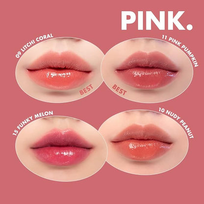 rom&nd Juicy Lasting Tint 24 PEELING ANGDOO, Vivid color, & Glossy Finish, Long-lasting, MLBB, moisturizing, Highly-Pigmented, Clear Natural Makeup, Lip for Daily Use, K-beauty, 5.5g / 0.2 oz