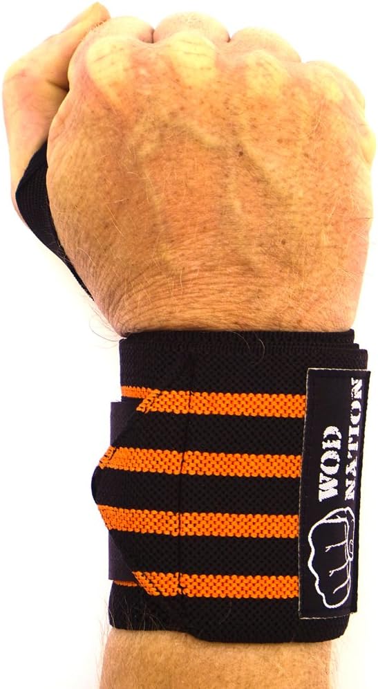 WOD Nation Wrist Wraps for Weightlifting & Strength Training – Professional Gym Straps w/Thumb Loop for Men & Women