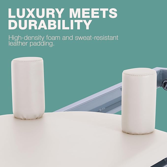 ARKANTOS Pilates Reformer Machine Foldable, Reformer Pilates Equipment for Gym Workout and Home Use, Suitable for Intermediate and Beginners Users