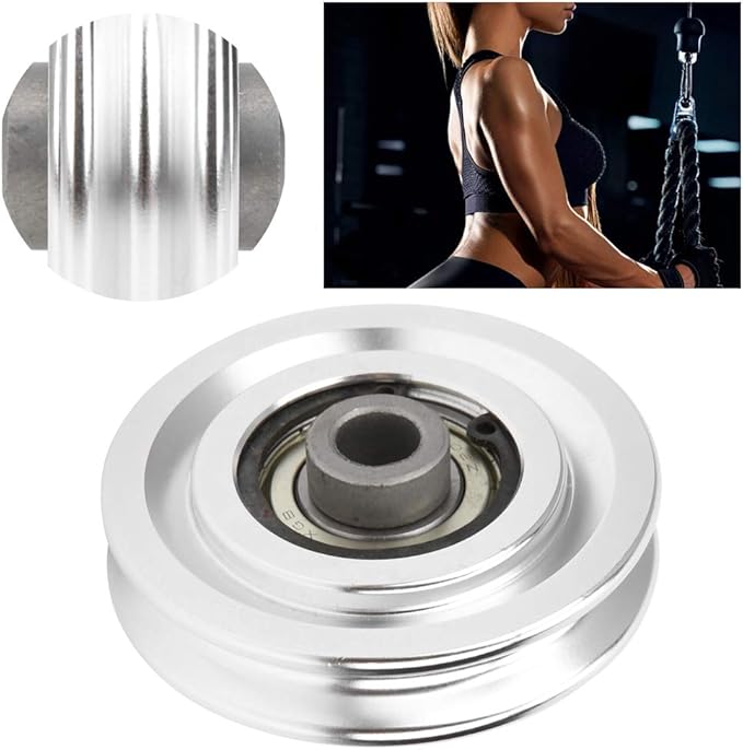 Fitness Pulley, Aluminium Alloy Pulley Strength Training Exercise Hardware Fitness Equipment Accessories for Fitness Equipment Home Gym Commercial Person Exercise Strength