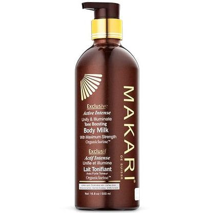 MAKARI Exclusive Skin Care 2-Piece Gift Set | Self Care Kit With Body Toning Milk Lotion with Organiclarine Ideal for All Skin Types & Exfoliating Soap | Makeup Gifts for Women with Free Makeup Bag