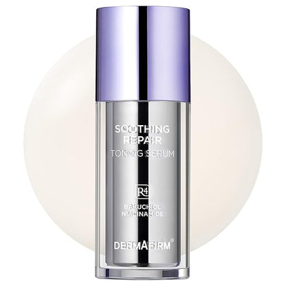 DERMAFIRM Bakuchiol Retinol Serum for Glass Skin with Niacinamide & Peptides | Daily Korean Skin Care for Sensitive Skin | Soothing Repair Toning Serum R4 for Glass Skin