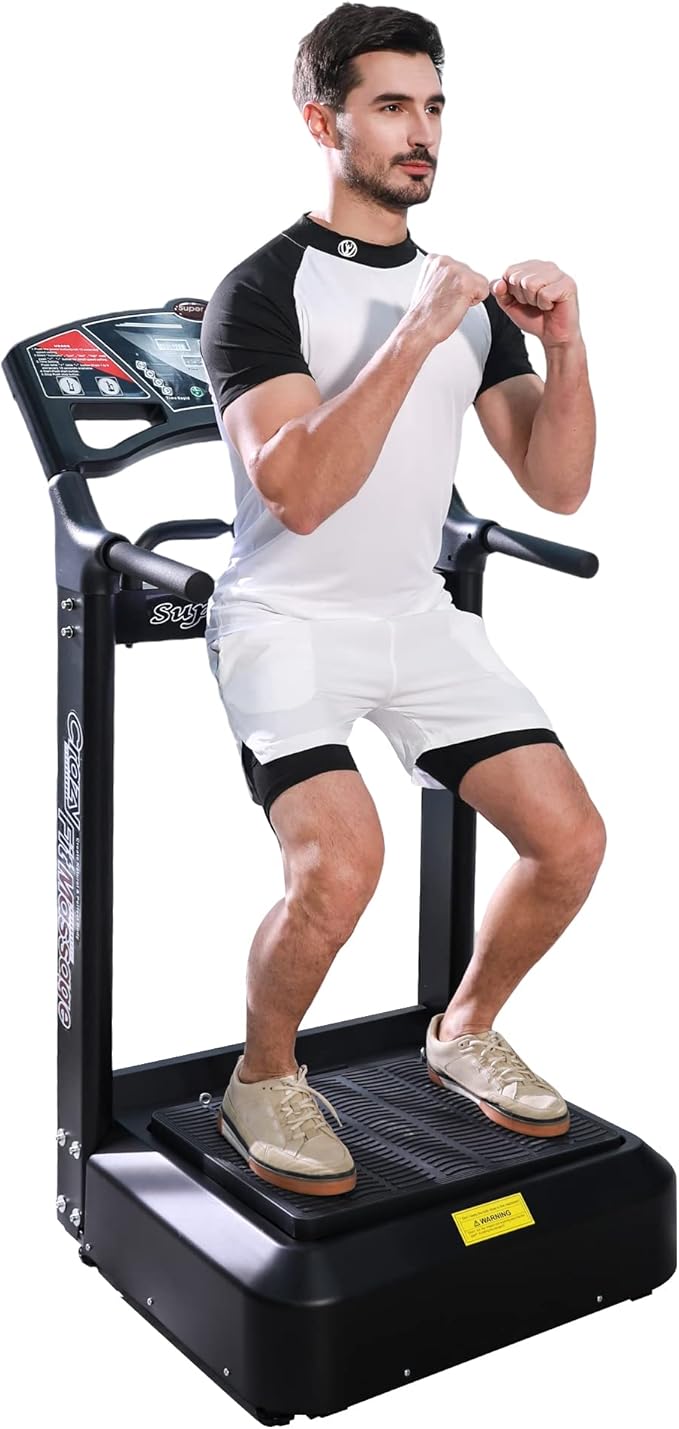 Vibration Platform Workout Machine, Heavy Duty Recovery Whole Body Circulation Vibration Plate 400bl Support for Home Trainer Gym Equipment