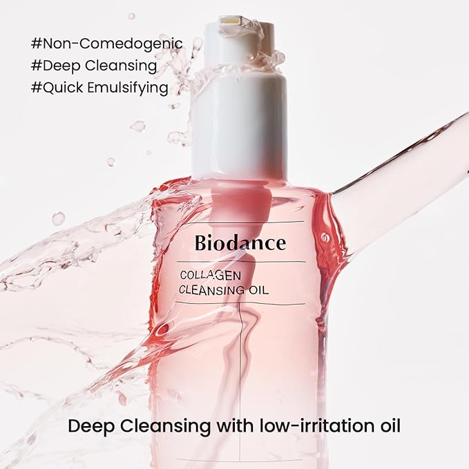 BIODANCE Collagen Cleansing Oil, Facial Oil Cleanser, Gentle Makeup Remover without Clogging Pores, Removes Bleackhed and Whitehead for Sensitive Skin, Oily Skin, Korean Skincareㅣ6.76 fl. oz. (200 ml)