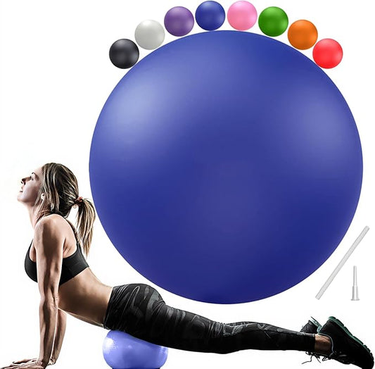 Soft Pilates Ball 9 Inch, Ideal Small Exercise Ball Between Knee Squeeze for Physical Therapy Yoga Core Medicine Abs Pt Bouncy, Mini Rubber Fitball Barre Workout Equipment for Women Men Kid Toddler
