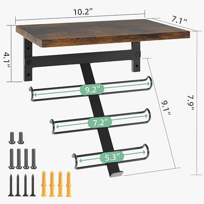 TJ.MOREE Resistance Rack Band Storage Hanger with Shelf Gym Equipment Organizer, Storage Rack for Home Gym