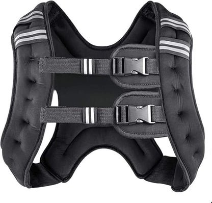 Prodigen Weighted Vest for Women and Men 8 12 16 20 25 30 Lbs with Reflective Stripe and Double Adjustable Buckle Straps Weight Vests for Strength Training, Jogging, Cardio, Weight Loss
