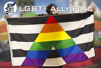 FlagSource Decorative Nylon Flags (3x5', Pride Ally)