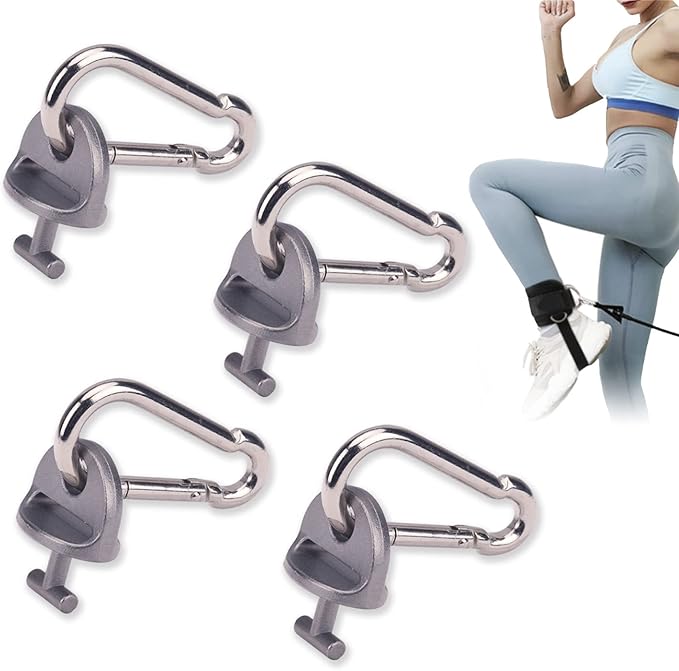 4-Pcs T-Lock Adapter W/Snap Hooks for Tonal Accessories, Tonal Accessory Shelf and Tonal Gym Machine (Only T-Lock Adapter W/Snap Hooks)