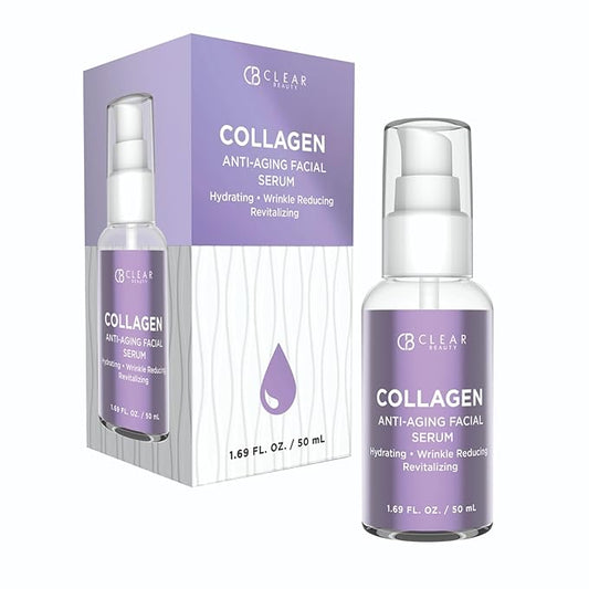 Collagen Anti-Aging Facial Serum - Dermatologist Tested - Reduces Dark Spots & Wrinkles, Moisturizing, Clean Beauty, Cruelty-Free Korean Skin Care - All Skin Types