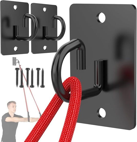 Resistance Band Wall Anchors System, Wall Mount Workout Anchors for Exercise Bands