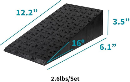 2 PCS Squat Wedge - Durable Slant Board for Calf Stretching, Can Support up to 1,500 lbs, Carry Bag, Non-slip pad Included