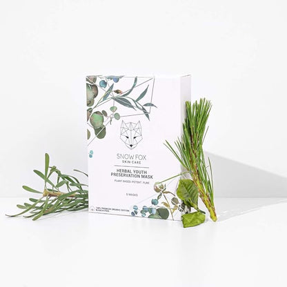 Snow Fox Herbal Youth Mask with Elasticity Production and Collagen Boost, 5-Pack