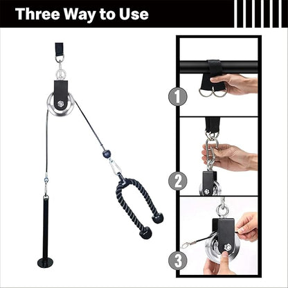 Pulley system for home gym, Aluminum GYM Pulley Wheel Universal Aluminum Alloy Bearing Pulley Wheel for Cable Machine Gym Equipment Part Garage Door