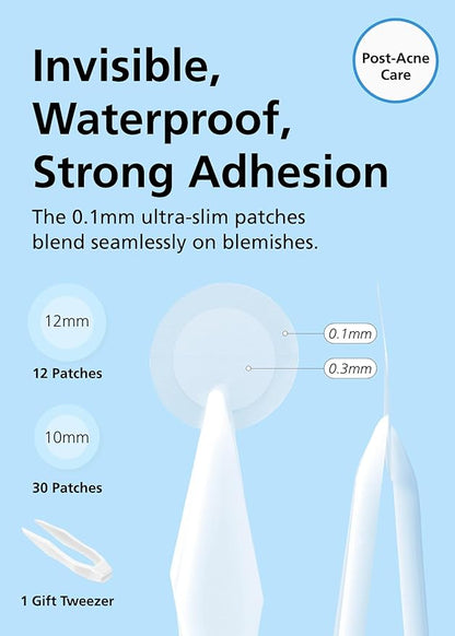 EasyDerm Beauty Patch(42 Counts) - 100% Hydrocolloid Pimple Patch for Zit Spot Care, K-beauty, Daewoong Pharmaceutical