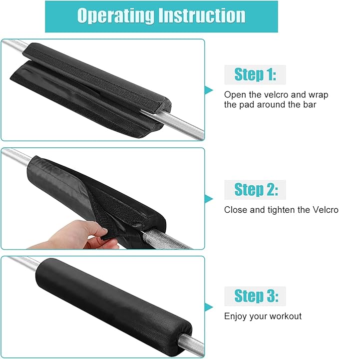 Barbell Squat Pad, Squat Pad Barbell Pad Bar Cushion Weightlifting Hip Thrusts Squat Rack Pad Neck Shoulder Protective Pad for Squats, Lunges & Hip Thrusts