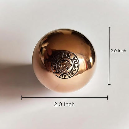 Pure Copper Ball, Bring Integrity and Clear Thinking with Natural Energy Meditation Dia Orb Sphare, Get Mental Agility Grounding Movement Therapy with Copper Orb - 2 Inch 1 Ball