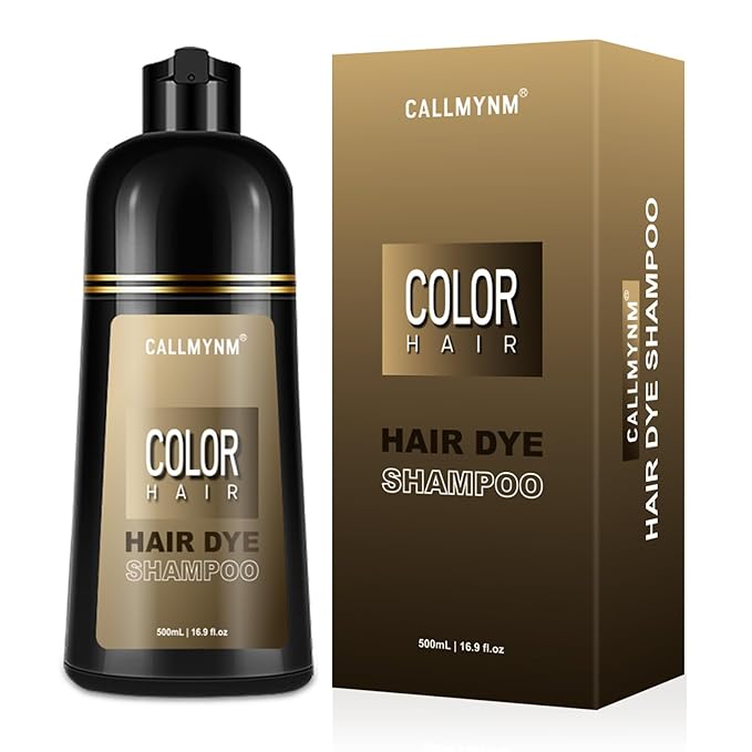 Black Hair Dye Shampoo 3 in 1 for Gray Coverage, Instant Hair Color Shampoo With Herbal Ingredients-Gentle & Long-lasting, Seimi Permanent Dye Color Gift for Men Women 500ML