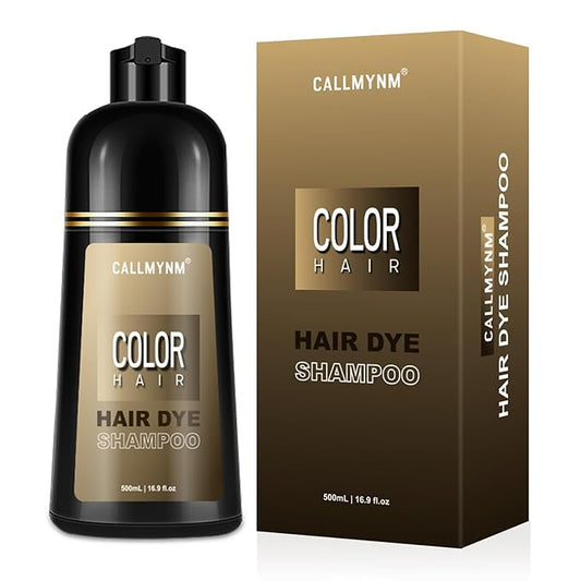 Black Hair Dye Shampoo 3 in 1 for Gray Coverage, Instant Hair Color Shampoo With Herbal Ingredients-Gentle & Long-lasting, Seimi Permanent Dye Color Gift for Men Women 500ML