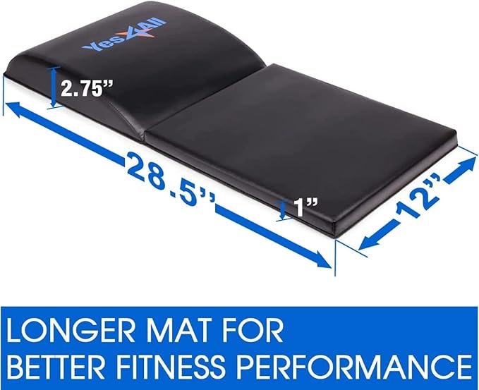 Yes4All Ab Exercise Mat Tailbone & No Tailbone, Foldable Abdominal Sit Up Support Pad, Abs Workout Equipment for Core Training and Lower Back