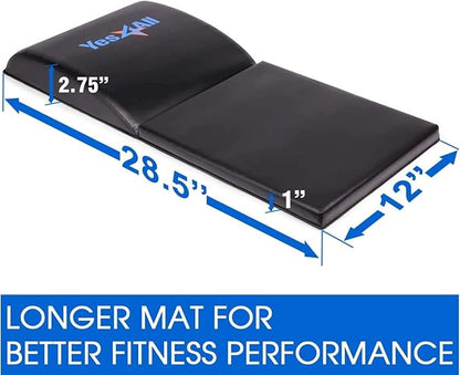 Yes4All Ab Exercise Mat Tailbone & No Tailbone, Foldable Abdominal Sit Up Support Pad, Abs Workout Equipment for Core Training and Lower Back