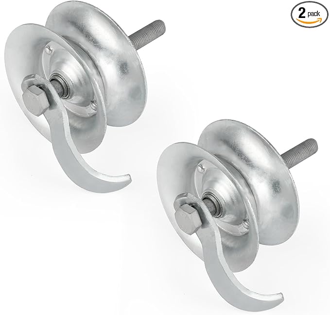 2 Pack Sliding Gate Rollers 5" Steel Pipe Track Roller Galvanized for 1 5/8" Pipe Track (Pack of 2)