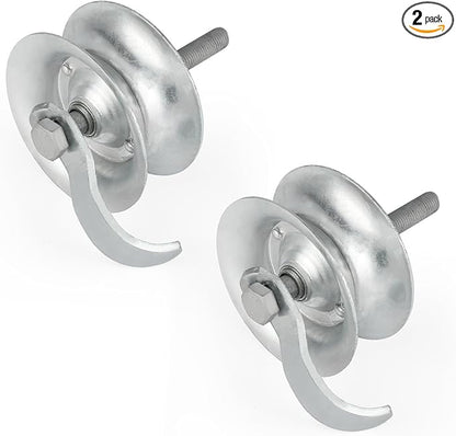 2 Pack Sliding Gate Rollers 5" Steel Pipe Track Roller Galvanized for 1 5/8" Pipe Track (Pack of 2)