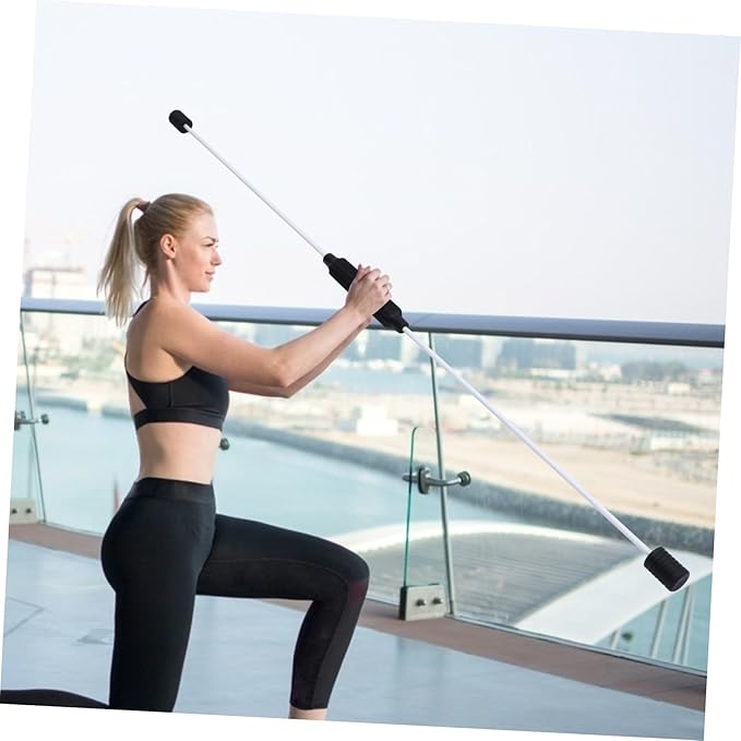Fitness Elastic Exercise Bar Vibration Resistance Stretch Bar for Yoga Sturdy Body Workout Stick for Home Gym and Strength Training