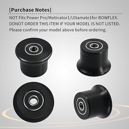4 Rolling Seat Trolley Wheels,Sliding Seat Bracket Roller, Fit for Bowflex Home Gym Compatible Models Blaze, Classic, Elite, Motivator2, Pr1000, Sport, Conquest, Ultimate2, Schwinn Comp, Revolution