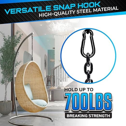 2Pcs 4In Spring Snap Hooks 700LBS Capacity, Carabiner Clip, Heavy Duty Rope Connector, Quick Link Carabiners Spring Snap Hooks for Indoor & Outdoor Activity, Camping, Climbing, Fishing, Hiking