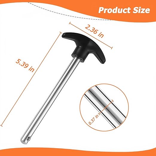 4 Pcs Weight Stack Pin,3/8 Inch Heavy Duty Gym Pins for Weight Stack,Weight Lifting Pins for Universal Home Commercial Gym Strength Training Equipment,Weight Lifting Accessories