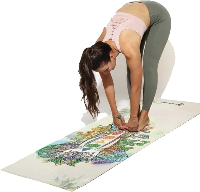 Shakti Warrior TPE Yoga Mat - Artist Designed, Premium eco friendly mats, Non Slip, Non toxic, Great For Regular & Hot Yoga, Pilates and Workouts (72 inch x 24 inch x 6mm thick)